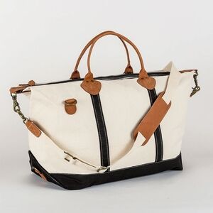 Stylish Cream and Black Men's Bag